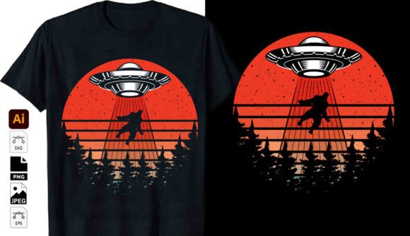 Bigfoot in a UFO Graphic: A Vector for the Unshakeable