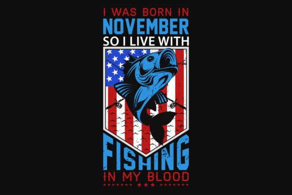 Fishing Graphic Typography Tshirt Design: A Premium Asset for Your POD Business