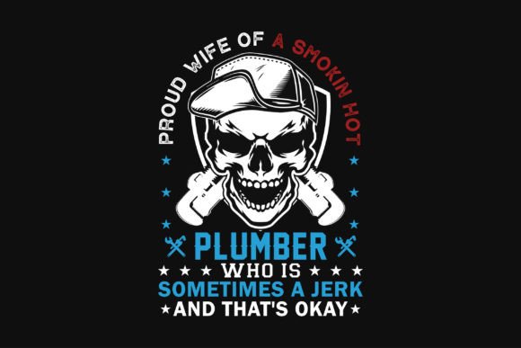 Plumber Graphic Typograph Tshirt Design: A Bold Choice